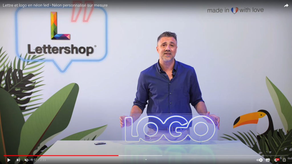 Enseignes, logos et lettres 3D en néon LED